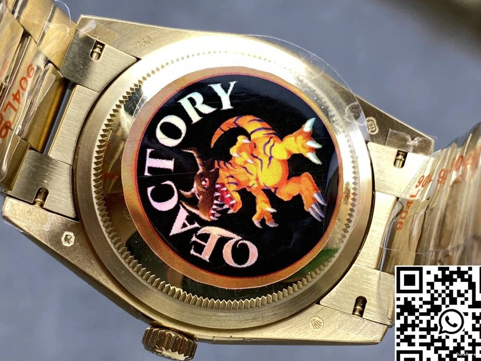 Gold Yellow Factory Rolex QF Date Steel Dial Green Day v5 Tungsten 36mm M128238-0069 1223